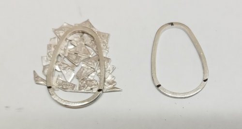 Judy Larson's Five Golden Rings Earrings - , Holiday Designs, Butane Torch, Soldering, Solder, Decide where the wire shape fits best on the scrap tree assembly